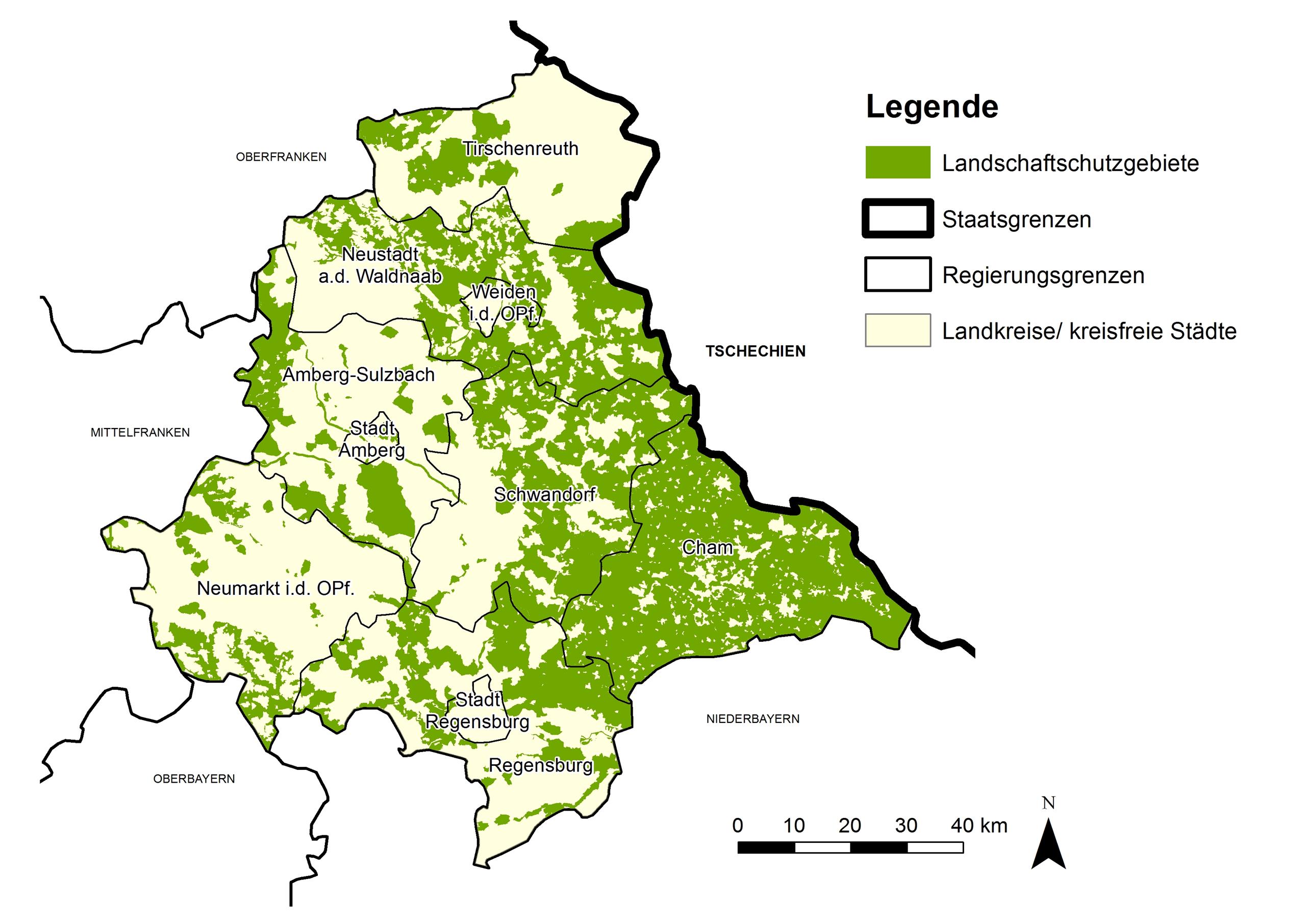Landschaftsschutzgebiete in der Übersicht Landschaftsschutzgebiete in der Übersicht